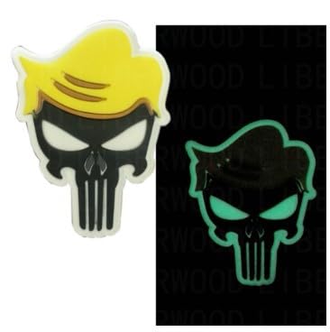 Aspcsmomt Funny Trump Military Tactical Patch Luminous, PVC Moral American Patches with Hook and Loop for Helmets Hats Bags Backpacks Vests Tactical Gear USA Pride (Punisher) von Aspcsmomt