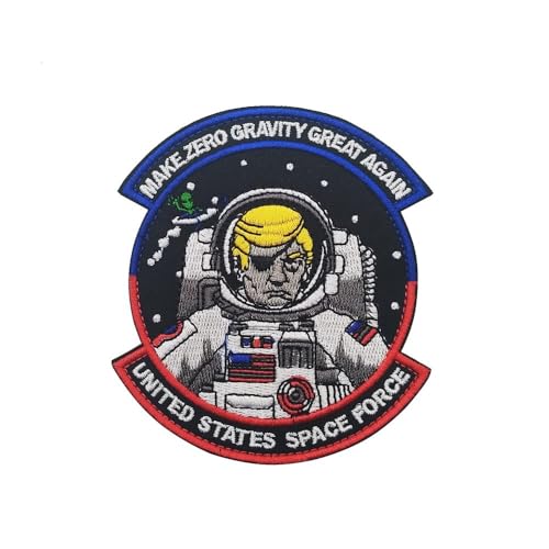 Aspcsmomt Funny Trump Military Tactical Patch Luminous, PVC Moral American Patches with Hook and Loop for Helmets Hats Bags Backpacks Vests Tactical Gear USA Pride (Space Force) von Aspcsmomt