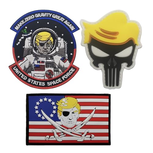 Aspcsmomt Lustiger Punisher Militär-Patch, leuchtend, PVC-Moral, amerikanische Patches mit Klettverschluss für Helme, Hüte, Taschen, Rucksäcke, Westen, taktische Ausrüstung, 3 Stück von Aspcsmomt