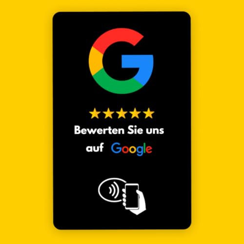 Aspira Home NFC mit Smart Technik Google Bewertungs - Rezensionskarten – Voreingerichtet für Sofortigen Einsatz (Schwarz) von Aspira