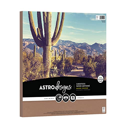 Astrodesigns Bastelkarton, 30,5 x 30,5 cm, 29,5 kg/176 g/m², Kraftpapier, 70 Blatt (91051) von Astrodesigns