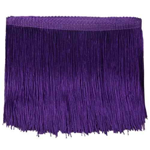 10 Yard Polyester Quastenbesatz,Asudaro 10 Cm Nähen Fransenkante Dekoratives Fransenband Dekorative Lampenschirme Taschen Vorhänge Stoff Mit Fransen Möbel Spielzeug Polyester Quaste Dunkelviolett von Asudaro