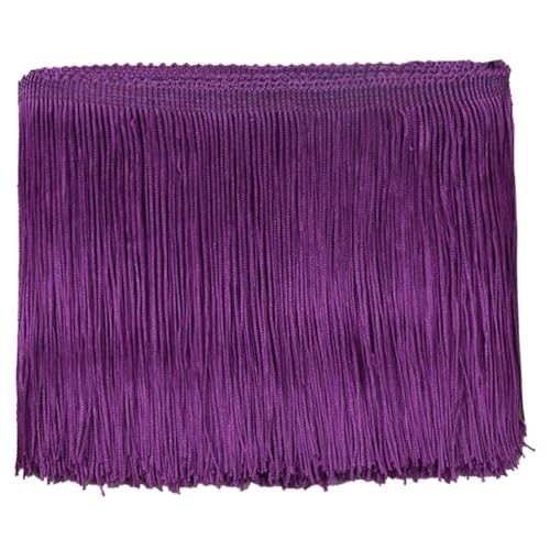 10 Yard Polyester Quastenbesatz,Asudaro 10 Cm Nähen Fransenkante Dekoratives Fransenband Dekorative Lampenschirme Taschen Vorhänge Stoff Mit Fransen Möbel Spielzeug Polyester Quaste Lila von Asudaro