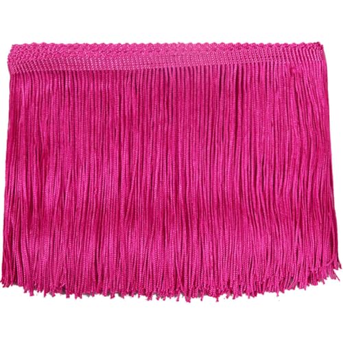 10 Yard Polyester Quastenbesatz,Asudaro 10 Cm Nähen Fransenkante Dekoratives Fransenband Dekorative Lampenschirme Taschen Vorhänge Stoff Mit Fransen Möbel Spielzeug Polyester Quaste rosarot von Asudaro