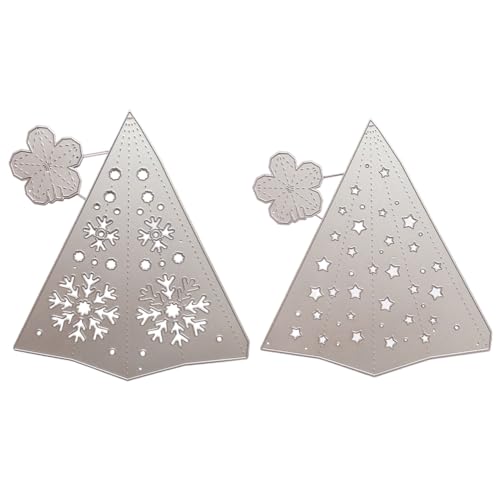 2 Stück Weihnachten Stanzschablone Stanzmaschine Stanzschablone Prägeschablonen Stanzformen Schablonen Rahmen Schneiden für Scrapbooking DIY-Karten Weihnachtsdeko Albumdekoration Typ2 von Asudaro