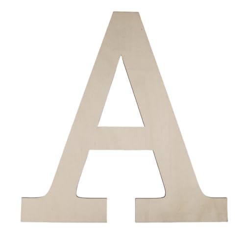 Asudaro Holz-Alphabet-Wandbuchstabe hängende Wand Brief Alphabet Buchstaben Ornamente 26 Buchstaben aus Holz für Wanddekoration, dekorativ A von Asudaro