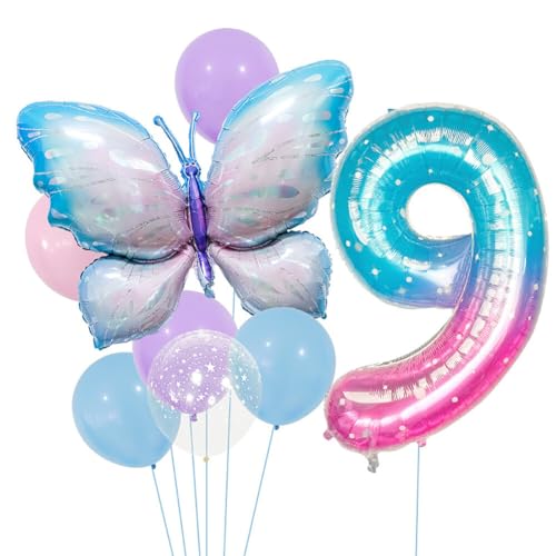 Asudaro Luftballons 40-Zoll Aluminiumfolie Verlauf Luftballons Unregelmäßige Cartoon für Geburtstagsspaß Typ 9 von Asudaro