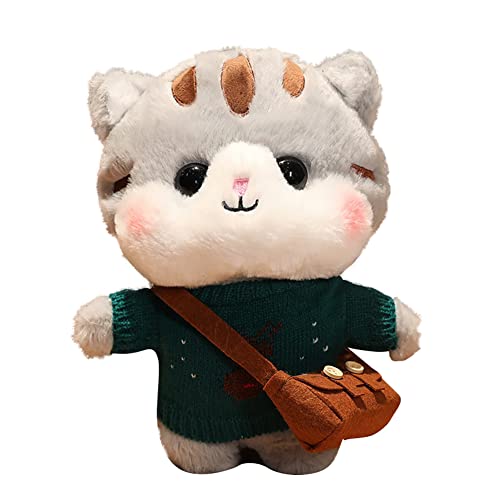 Asudaro Niedliche Katze Plüschtier Kuscheltier Katze Plush 30cm Weihnachtskatze Katze Stofftier Plüsch Puppe Kleidung Soft Toy Animals Cat Rucksack Katzenpuppe für Kinder Erwachsener Junge Mädchen #4 von Asudaro