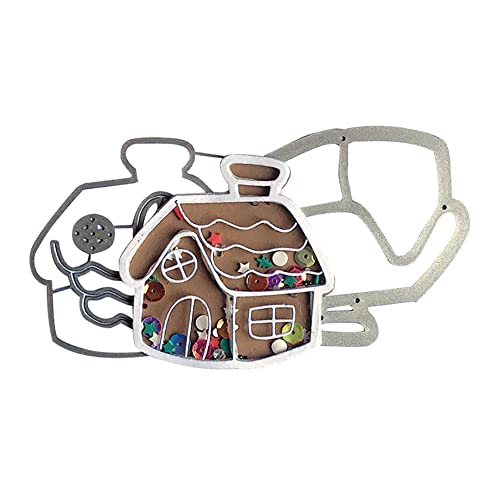 Asudaro Stanzformen,Kohlenstoffstahl-Stanzformen Weihnachtshaus Weihnachtsstrumpf Weihnachtsbaum Weihnachtskugel Weihnachtsrohr Kaffeetasse Schneideform DIY-Stanzformen von Asudaro