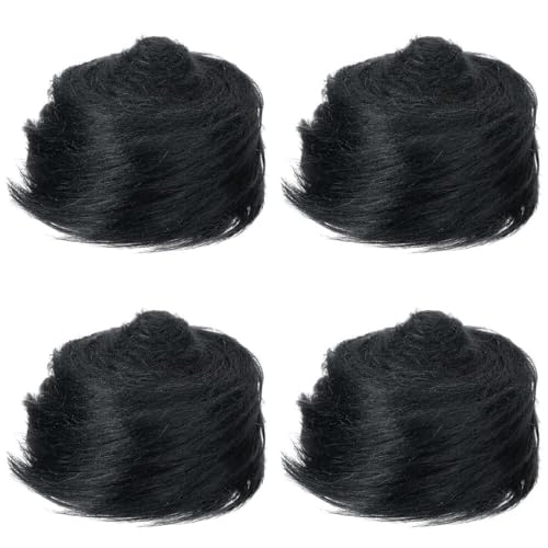 Furry Faux Precut Strips,Asudaro 4Pcs Kunstfell Band Furry Faux Craft Plüschstoff Kunstfell Bordüre Weich und Flauschig Fellband Breite DIY Dekoband Plüsch Trim Stoffroll,5CM*1.5M Schwarz von Asudaro