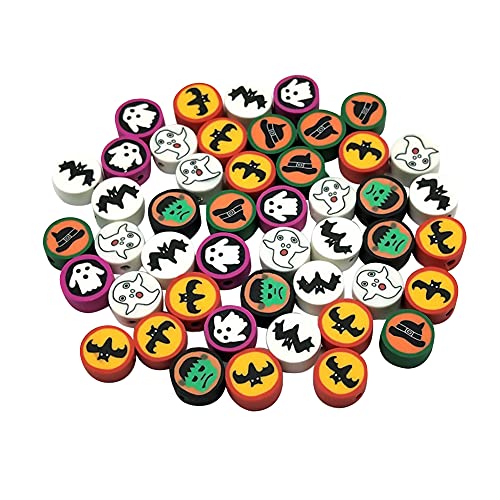 Halloween-Abstandshalter-Perlen Asudaro Halloween-Perlen Polymer-Ton Charms Freundschaftsarmband Halskette Ohrring Schmuckherstellungsset Polymer-Ton-Perlen Pony-Perlen leuchtende Buchstabenperlen von Asudaro