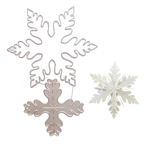 Metall-Stanzformen Asudaro Metall-Stanzformen mit Weihnachts-Schneeflocke weihnachtliche Metall-Stanzformen und Schablonen zum Erstellen wunderschöner Karten Sammelalben und Papierdekorationen von Asudaro