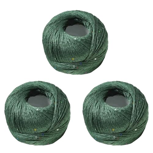 Weiches Glitzergarn Asudaro 100 g/Rolle Paillettengarn DIY Glitzerfaden glänzendes Garn Paillettengarn zum Stricken Häkeln für Häkelkleidung Pullover Mütze glänzendes Spitzenstrickgarn Zubehör von Asudaro