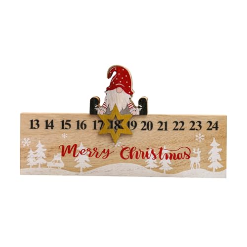 Weihnachts-Adventskalender aus Holz von Asudaro Weihnachts-Adventskalender mit Weihnachtsmann und Rentier 12 Tage Zeitmarkierung Clip Zeiterinnerung Ornament Weihnachts-Adventskalender von Asudaro