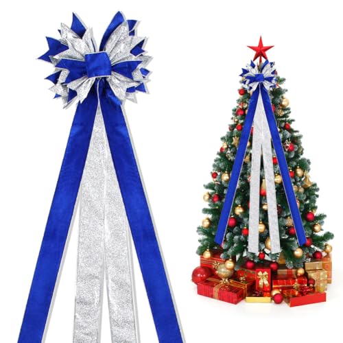 Weihnachtsschleifen Groß Weihnachtsbaum Bogen Schleife Weihnachtsbaumschmuck für Weihnachtsdeko Weihnachten Baum Weihnachtskranz Feiertagsdekorationen Hochzeit Auto Dekoration Bogen von Asudaro