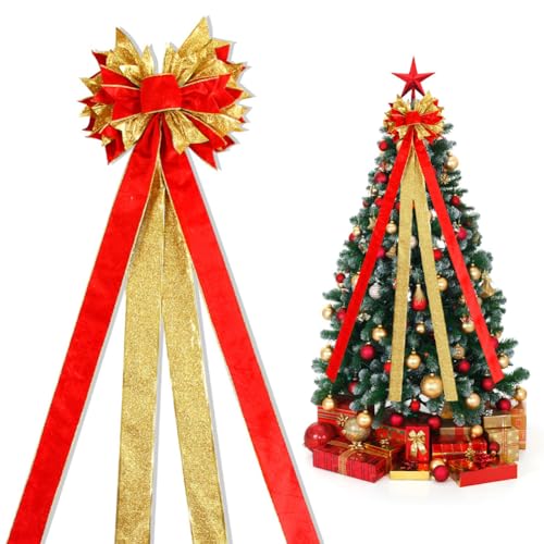 Weihnachtsschleifen Groß Weihnachtsbaum Bogen Schleife Weihnachtsbaumschmuck für Weihnachtsdeko Weihnachten Baum Weihnachtskranz Feiertagsdekorationen Hochzeit Auto Dekoration Bogen von Asudaro