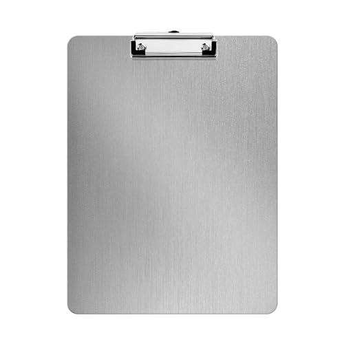 Asuinxurr Metall Zwischenablage Ordner A4 Rostfreier Stahl Clip Board Rechnung Lagerung Ordner Schreiben Datei Board Menü Schiene für Unternehmen von Asuinxurr