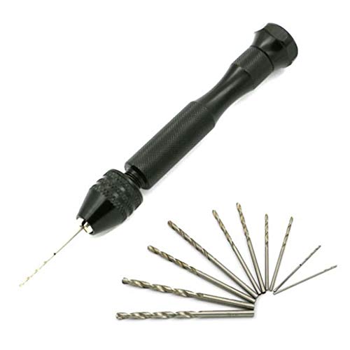 1 Set Manuelle Handwerk Bohrer Für HSS Twist Bohrer Bits Epoxy Stahl Pin Vise Hand Bohrer Mit 10 Bohrer Bi von Asukohu