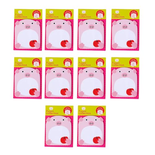 10 Stcs Cartoon Tiernotenpolster Schöne Schweine Klebriger Note Klebrigeres Pad Selbst Klebrigeres Memos Pad Für Büro von Asukohu