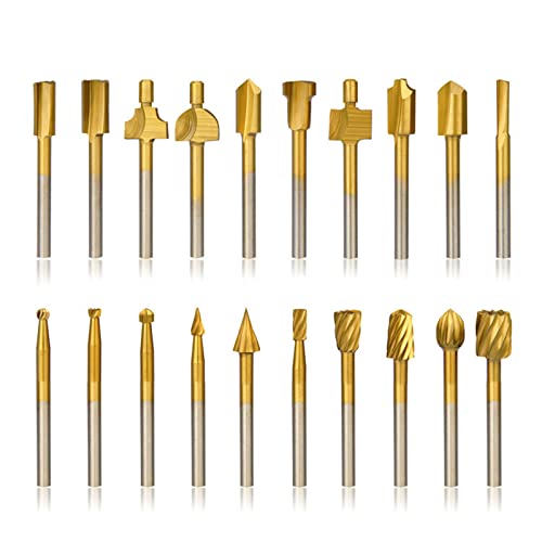 10Pcs 1/8''(3mm) Schaft HSS Rotary Router Bits Werkzeug 10Pcs Gravur Bit Für Holz Carving Kanten Behandlung von Asukohu