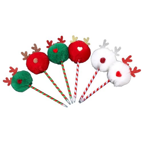 6Pcs Weihnachten Kugelschreiber Für Kind Junge Mädchen Student Spiel Belohnung Weihnachten Strumpf Füllstoffe 0 7mm Glatt Zu Schreiben von Asukohu