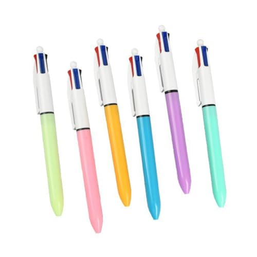 Asukohu 6 PCs 1 0 Mm Shuttle Stift Mehrfarbiger Stift Einsenkbares Kugelschreiber Werkzeug Für Schreibstift 4 In 1 Kugelschreiber Für Die Schule von Asukohu