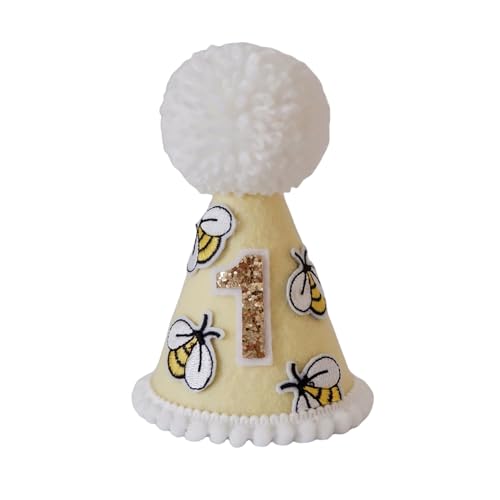 Asukohu Baby-Geburtstagshut für Dusche, Party, verstellbarer Kinngürtel mit Nummer 1, einzigartige Dusch-Fotografie-Requisiten Asukohu Baby-Geburtstagshut für Dusche, Party, verstellbarer Kinngürtel mit Nummer 1, einzigartige Dusch-Fotografie-Requisiten von Asukohu