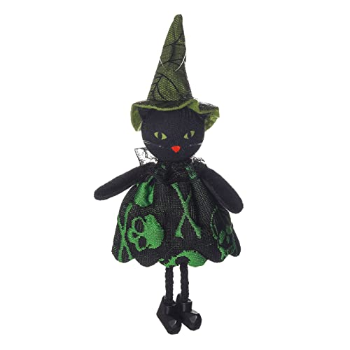 Asukohu Halloween Anhänger Hexe Kürbis Schwarz für Katze zum Aufhängen Ornament für Zuhause Festival Party Haustür von Asukohu