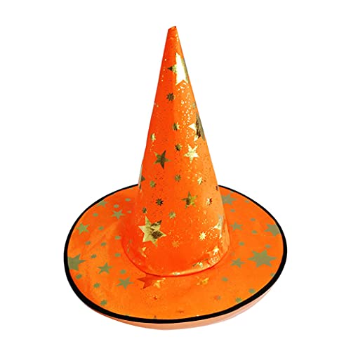 Asukohu Halloween Bronzing Hexe Zauberer Hut Kopfbedeckung Maskerade Peaked Cosplay Requisiten von Asukohu