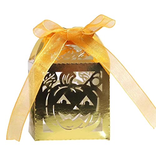 Asukohu Halloween Candy Boxes Set of 50 Black Pumpkin Bridal Shower Party Supplies for Home Festival Party Wrapping for von Asukohu