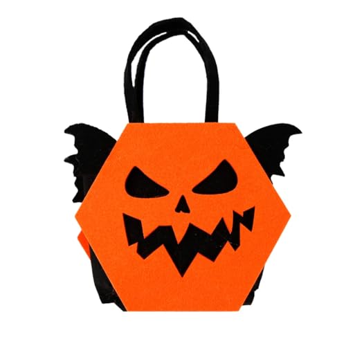 Asukohu Halloween-Süßigkeitentüte, Kekstüten, Filz-Verpackungstüten, Party-Dekoration, Zubehör für Kinder von Asukohu