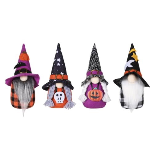 Asukohu Halloween-Waldfiguren, Ornament, Halloween-Kreatur, Dekoration für einzigartige Tasche und Handyanhänger, 4 Stück von Asukohu