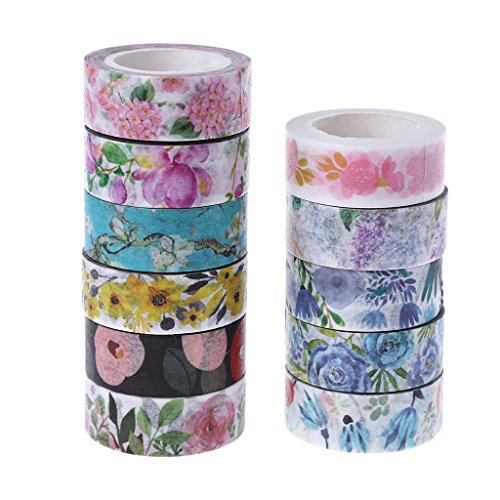 Blumen Klebeband Dekoratives Abdeckband Scrapbooking von Asukohu