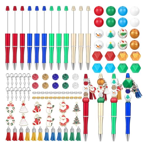 Cartoon Weihnachten Stift Set Festliche Kugelschreiber Set Einziehbare Tintenroller Stifte Urlaub Party Geschenke von Asukohu