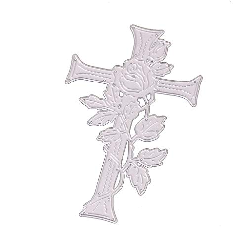 Metall-Stanzformen mit Rosenmotiv für Kreuz, Stanzschablonen für Bastelarbeiten, Prägepapier, Leder, Scrapbooking, Kartenherstellung, Metall-Stanzformen Hunde von Asukohu