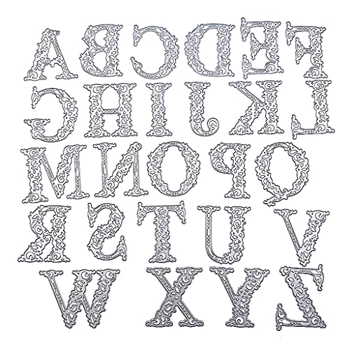 Stanzrahmen mit 26 Buchstaben, Karbonstahl, zum Schneiden von Papierkarten, Leuchtkästen von Asukohu