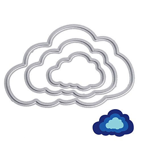 Wolkenform, Karbonstahl, Stanzform, Schablone, Sammelalbum, Bastelkarte von Asukohu