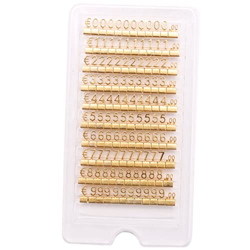 Asyduey 10 Sets 3D Metall Regale Einstell Bares Preis Quadrat Kit für Shop Display Schmuck Uhr Shop BüRo Display Preis Schild Gold von Asyduey