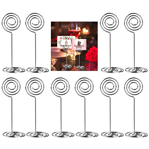 Asyduey 10 Stueck Runder Desktop Nummer Foto Halter Staender fuer Hochzeiten Zusammenkuenfte von Asyduey