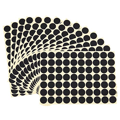 Asyduey 19Mm Circles Round Code Stickers Selbstklebende Klebeetiketten Schwarz von Asyduey