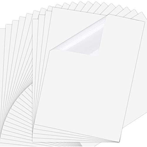 Asyduey 25 Blatt 8,3 X 11,6 Inkjet Aufkleber Papier, Druckbare Transparent Folie Schnell Trocknendes Papier Etikett für Tintenstrahl Drucker von Asyduey