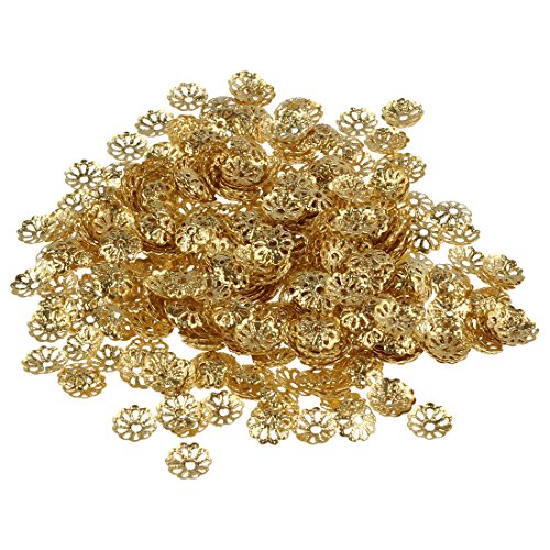 Asyduey 500 Stück 6Mm Gold Ton Perlenkappen Für Schmuck Machen von Asyduey