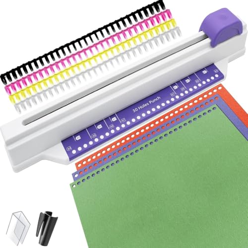 Asyduey Hand-Push-Binder, 30-Loch-Bindermaschine, Spulenbinder, Home-Desktop-Binder-Stanzer für A4 A5 A6 A7 B5-B7 Scrapbook von Asyduey