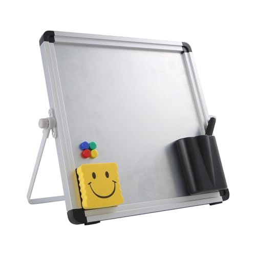 Asyduey Kleine Desktop Trocken LöSchen Board Tragbare Kleine Magnetische Doppel Seitige Whiteboard Staffelei für Kinder Liste WeißE Tafel für Zuhause BüRo Schule von Asyduey