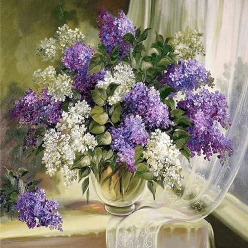 AtTrex Wanddekoration Für Zu Hause Diamond Painting 5D Diamond Painting Erwachsene Set Blumen Diamond Art 40X60Cm von AtTrex