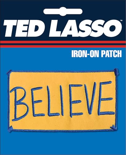 Ata-Boy Ted Lasso Believe Aufnäher zum Aufbügeln, 7,6 cm, Vollfarb-Stickerei von Ata-Boy