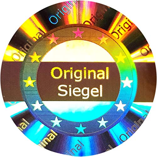 2010 Stk - 3D Hologramm Original-Siegel 25mm silber glänzend - Sicherheitssiegel, Qualitätssiegel, Garantiesiegel, Sicherheitsetiketten, Etikett selbstklebend, Verschlussetiketten von Atairs