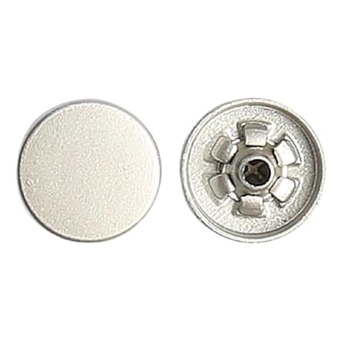 Metallknöpfe, 12,5/15mm, rund, Nähzubehör, Farbknopf für Kleidung, Jacken, Taschen, Jeans, Mattes Silber, 15mm – 4 Stück von Ateldooly