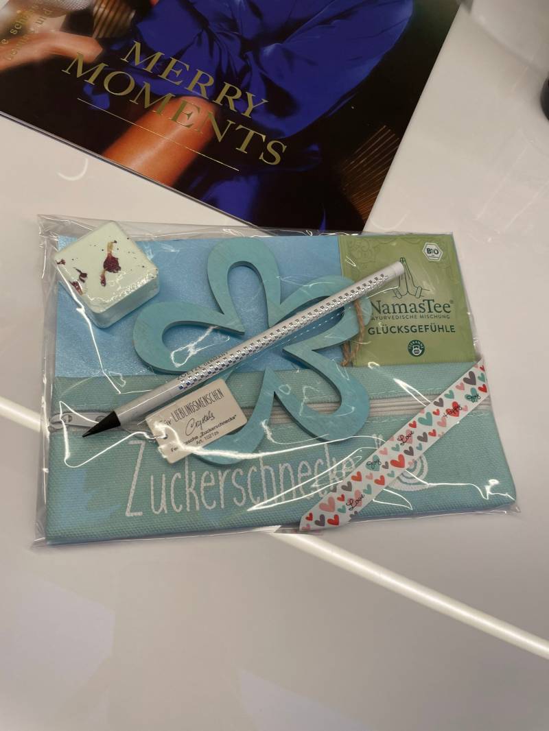 To Go - Geschenk Set Fertig Verpackt | Lieblingsmensch Mäppchen Handgefertigt Mitbringsel Grüße Liebe Aufmerksamkeit von AtelierCatHamburg