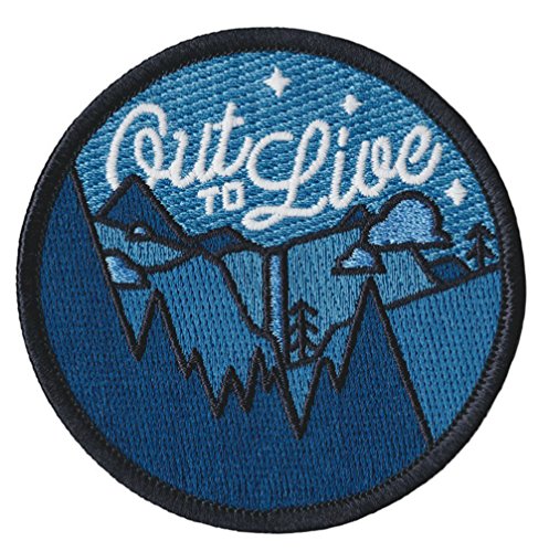 Out To Live Patch – 7,6 cm Zoll – Outdoor Thema Bäume Fluss Logo National Park Series gesticktes Eisen/Nähen auf Badge DIY Applikationen von Athena Marken von Athena Brands